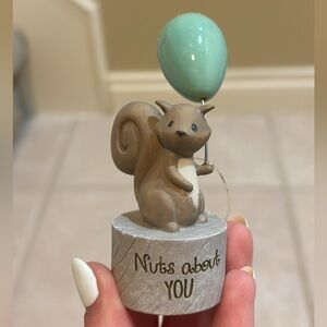 Cute Squirrel Figurine with Balloon